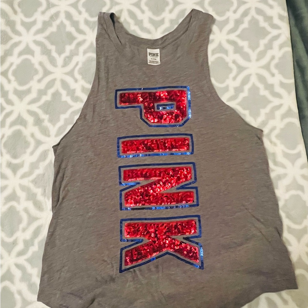 PINK Victoria's Secret Gray Top